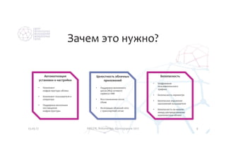 Особенности интеграции сторонних сервисов в облачную MANO платформу