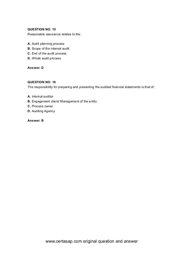 IIA-CIA-Part3 Zertifizierungsfragen