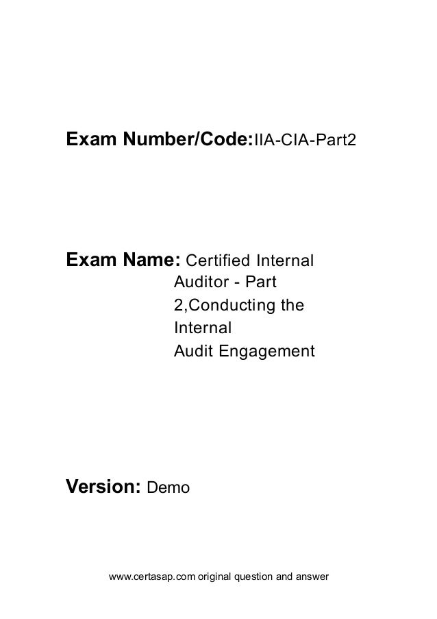 IIA-CIA-Part2 Fragenpool