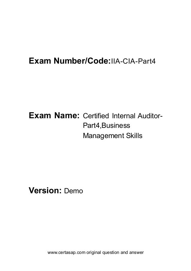 IIA-CIA-Part2 Antworten