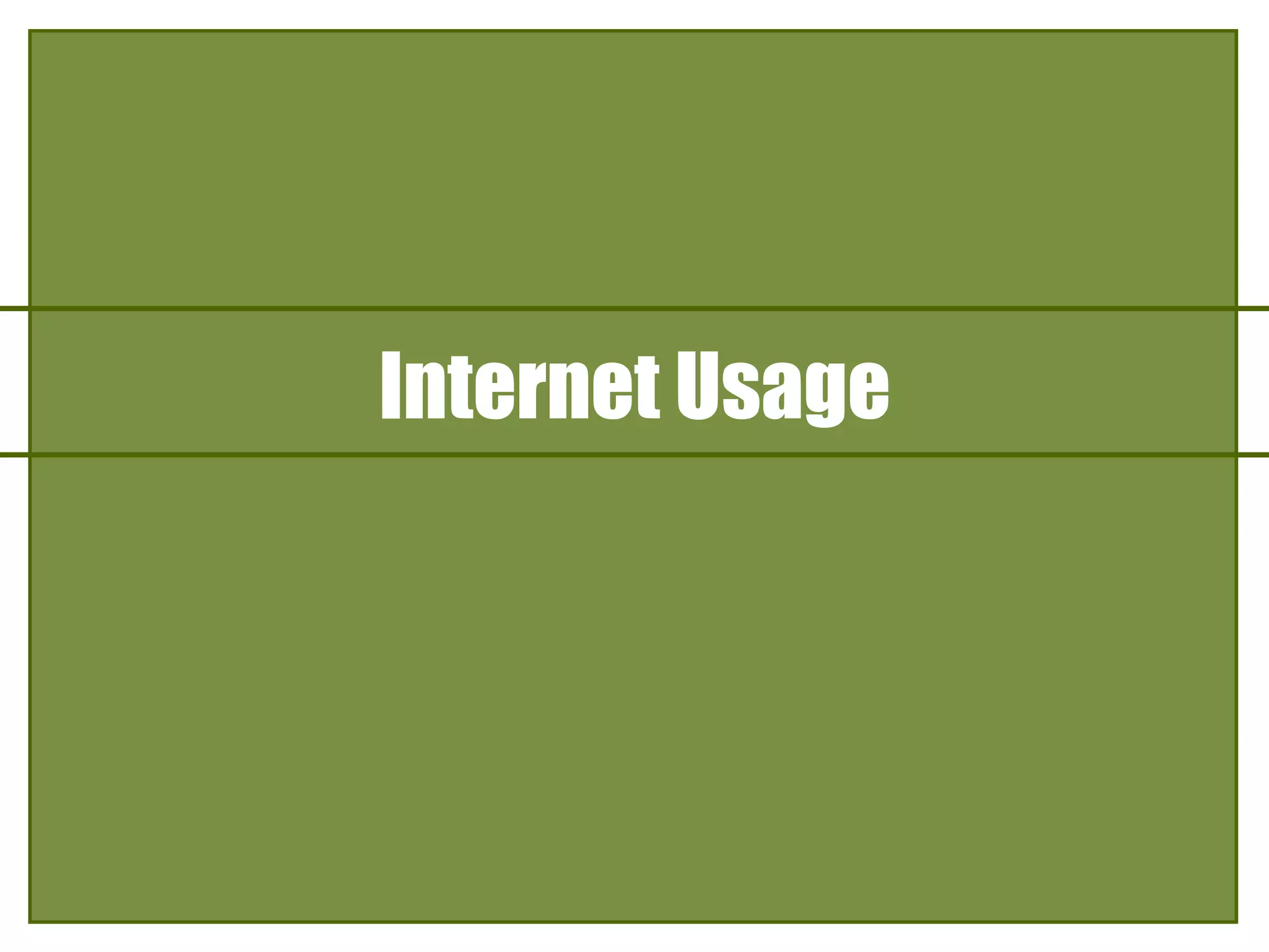 Internet Usage
The 2006 Mayoral Primary
 