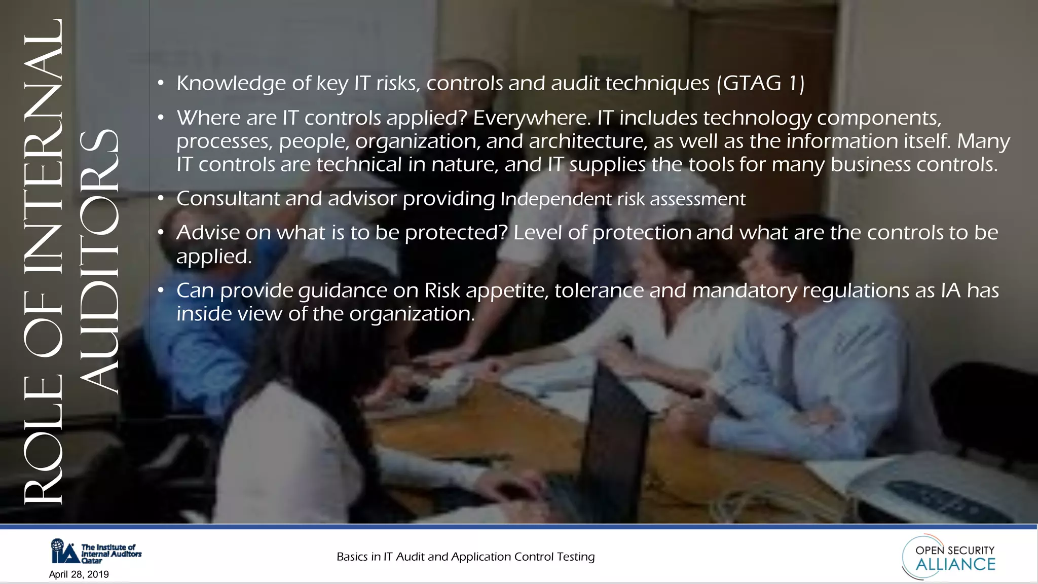 Basics in IT Audit and Application Control Testing | PDF
