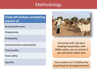 Building an evidence base for informed decisions on choice of dairy cattle production systems: Senegal dairy genetics