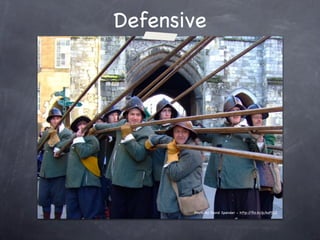 Defensive




       Photo by David Spender - http://ﬂic.kr/p/4sFDj2
 