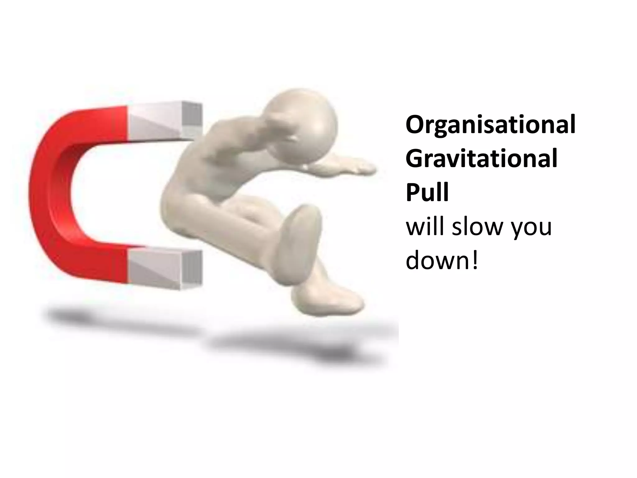 Organisational
Gravitational
Pull
will slow you
down!
 