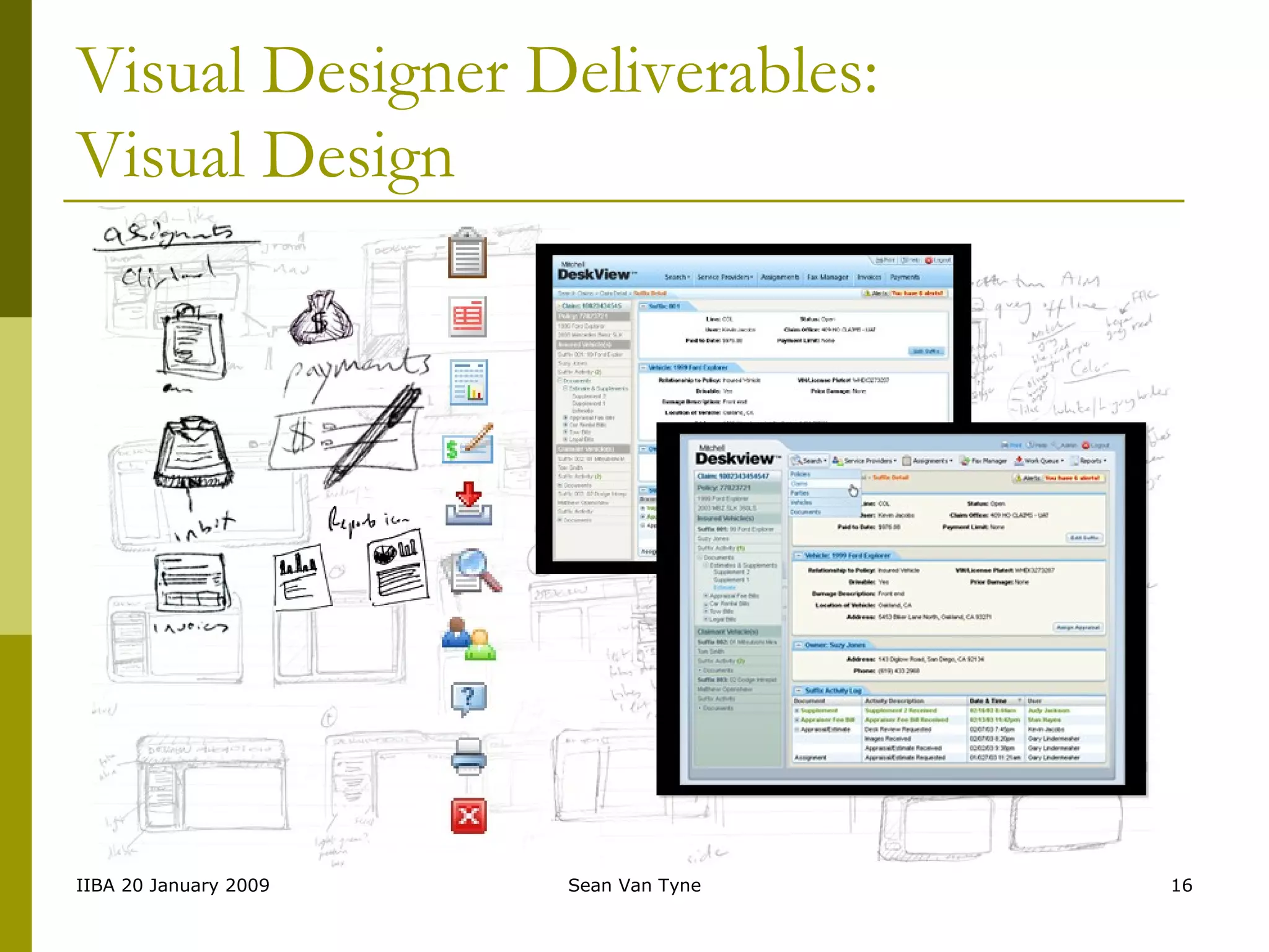 Visual Designer Deliverables: Visual Design 