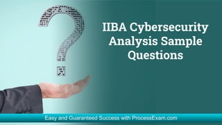 IIBA Cybersecurity
Analysis Sample
Questions
 