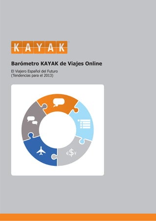 Barómetro KAYAK de Viajes Online
El Viajero Español del Futuro
(Tendencias para el 2013)
 