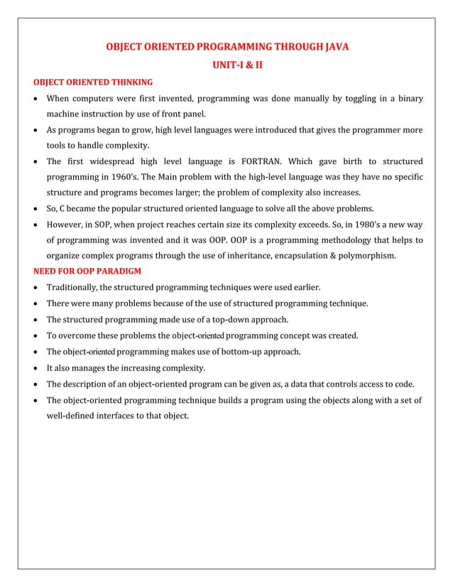II BCA JAVA PROGRAMMING NOTES FOR FIVE UNITS.pdf