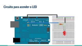 Circuito para acender o LED
 