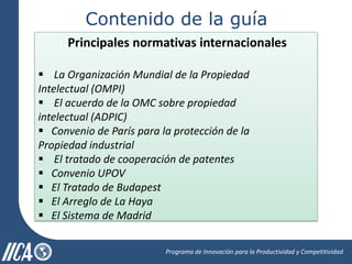 Guía para la Gestión de la Propiedad Intelectual en Consorcios Regionales de Investigación Agrícola