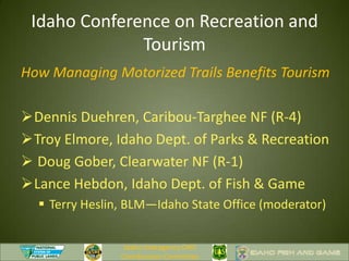 How Managing Motorized Trails Benefits Tourism ,[object Object]