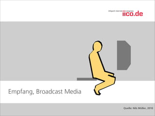 Empfang, Broadcast Media

                           Quelle: Nils Müller, 2010
 