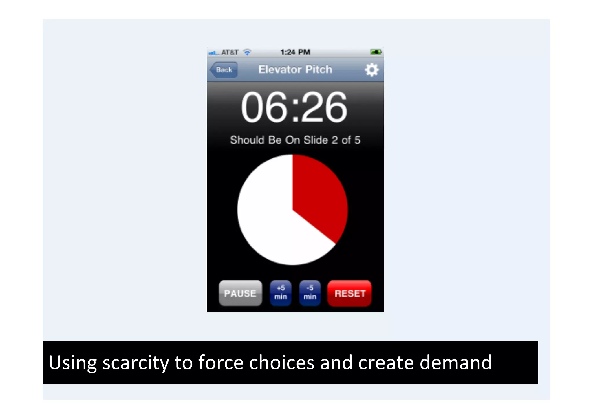 Using	
  scarcity	
  to	
  force	
  choices	
  and	
  create	
  demand	
  
 