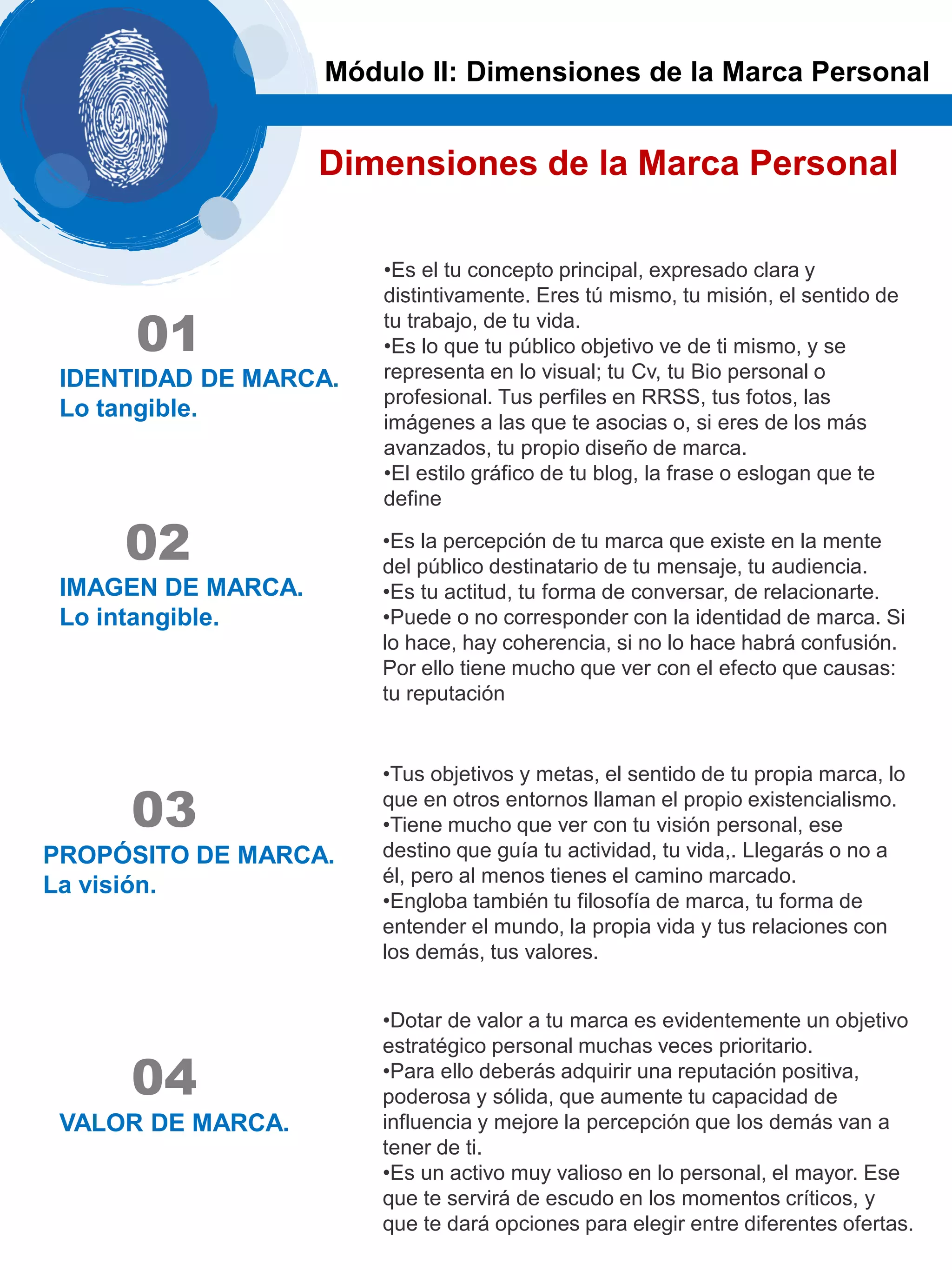 Dimensiones de la Marca Personal | PDF