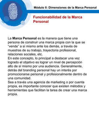 Dimensiones de la Marca Personal | PDF