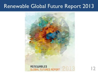 Tetsu IIDA@Salzburg August 31-September 4, 2009
12
Renewable Global Future Report
2013
 