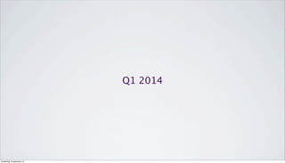 Q1 2014
donderdag 19 september 13
 