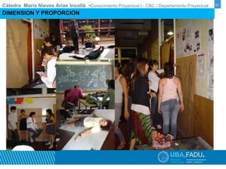 Cátedra Maria Nieves Arias Incollà -Conocimiento Proyectual I - CBC / Departamento Proyectual 12 
DIMENSION Y PROPORCION 
 