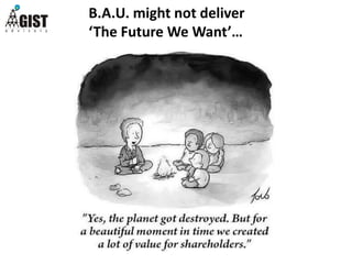 B.A.U. might not deliver
‘The Future We Want’…
 