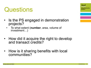 Great Bear Forest Carbon
Initiative
• Largest intact temperate rainforest
in the world
• Carbon credits purchased by
volun...