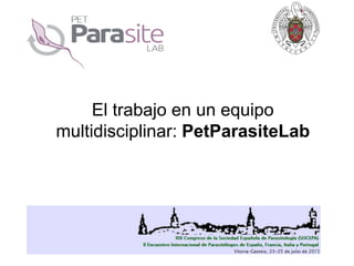 El trabajo en un equipo
multidisciplinar: PetParasiteLab
 