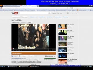 II ENCUENTRO PROVINCIAL DE BLOGS EDUCATIVOS
           Marbella, 7 de marzo 2012




          http://folbilingue.blogspot.com/
 