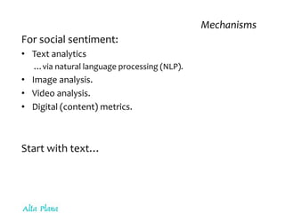 The Insight Value of Social Sentiment