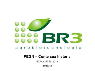 PEGN – Conte sua história
EXPOCIETEC 2013
31/10/13
 