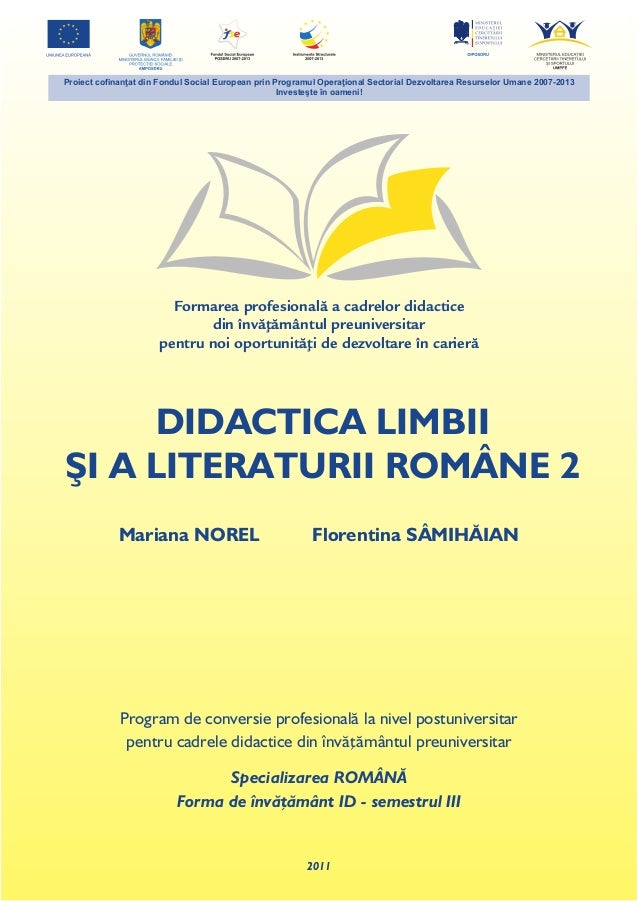 Ii Florentina Samihaian Didactica Limbii Si Literaturii Romane 2 Opti
