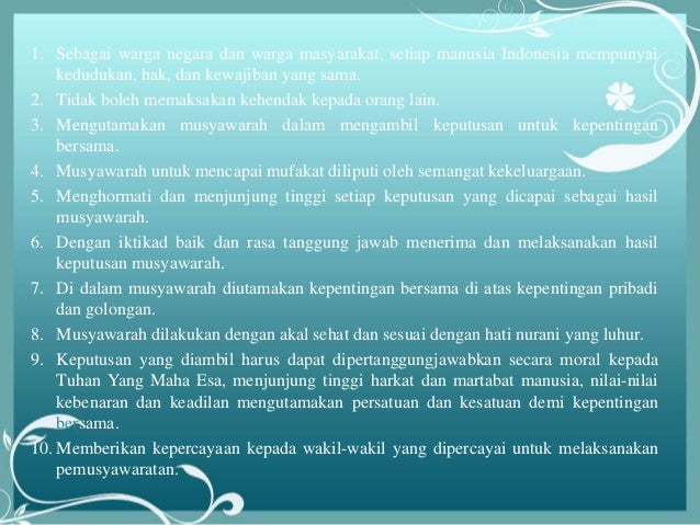 Makna lambang sila tiap Pancasila