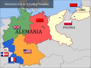 ALEMANIA
Alemania tras la II Guerra Mundial
POLONIA
URSS
 
