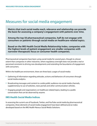 Measures for Social Media Engagement 26
Measures for social media engagement
Metrics that track social media reach, releva...