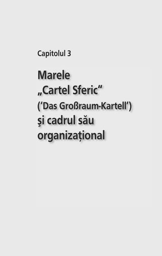 Capitolul 3
Marele
„Cartel Sferic“
(‘Das Großraum-Kartell’)
şi cadrul său
organizaţional
 