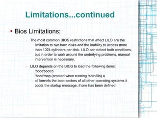 Lilo Addressable System Description and basics of lilo | ODP