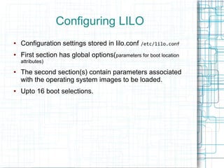Description and basics of lilo | ODP