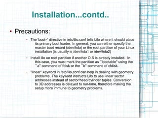 Description and basics of lilo | ODP