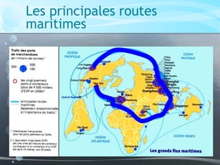 Les principales routes
maritimes
 