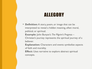Comprehensive Guide to Literary Devices: Definitions and Examples | PPTX