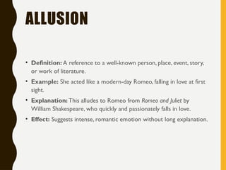 Comprehensive Guide to Literary Devices: Definitions and Examples | PPTX