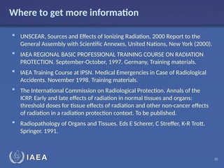 Biological Effects of Ionizing Radiation: Tissue Reactions and ...