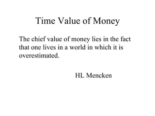 Time Value of Money ,[object Object],[object Object]