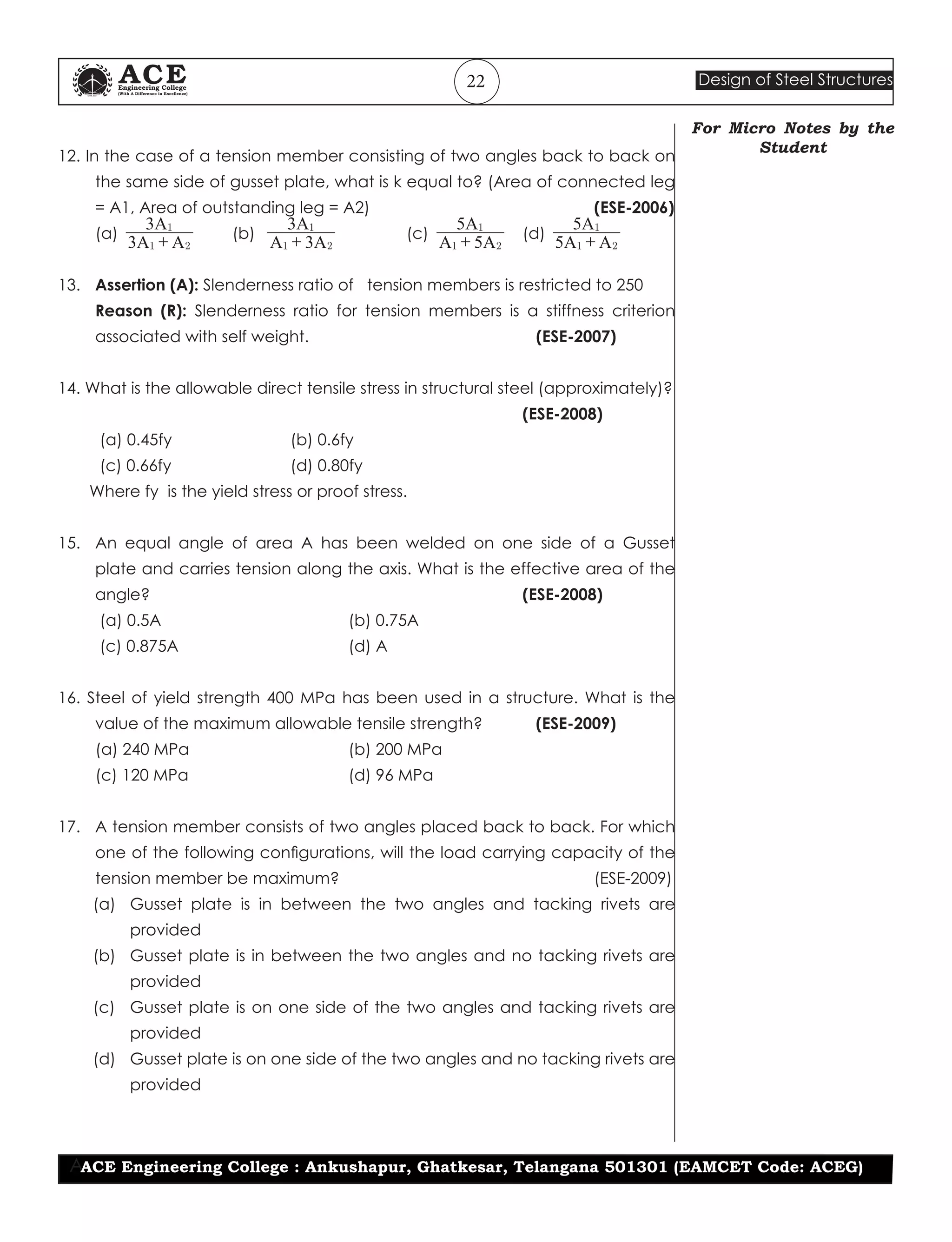 Iii design-of-steel-structures-unit-2 | PDF