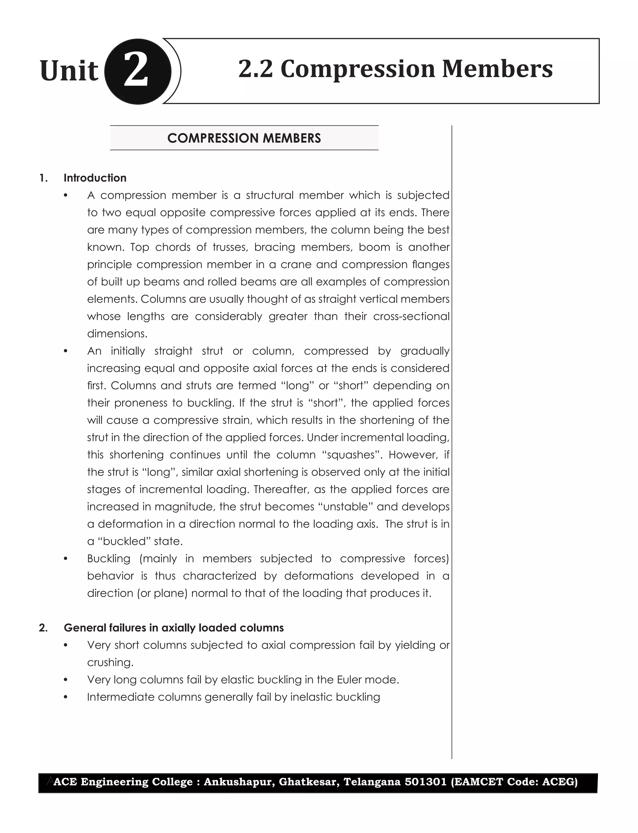 Iii design-of-steel-structures-unit-2 | PDF
