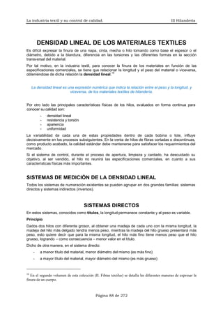 III. La industria textil y su control de calidad | PDF
