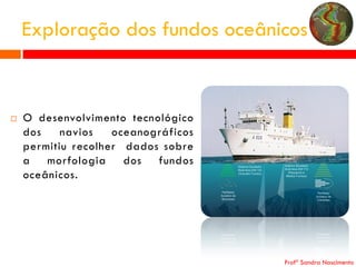 Exploração dos fundos oceânicos



O desenvolvimento tecnológico
dos
navios
oceanográficos
permitiu recolher dados sobre
a morfologia dos fundos
oceânicos.

Profª Sandra Nascimento

 
