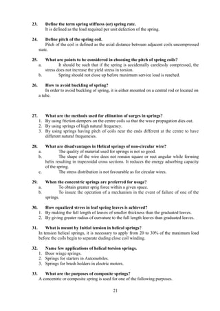 Iii 2 marks design of machine elements | DOC