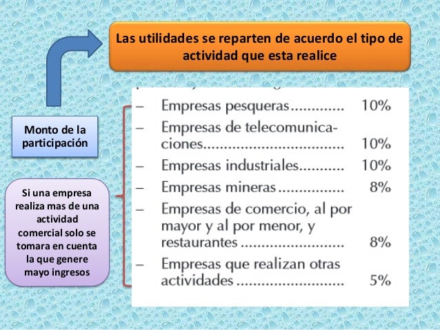 participacion de los trabajadores en las utilidades