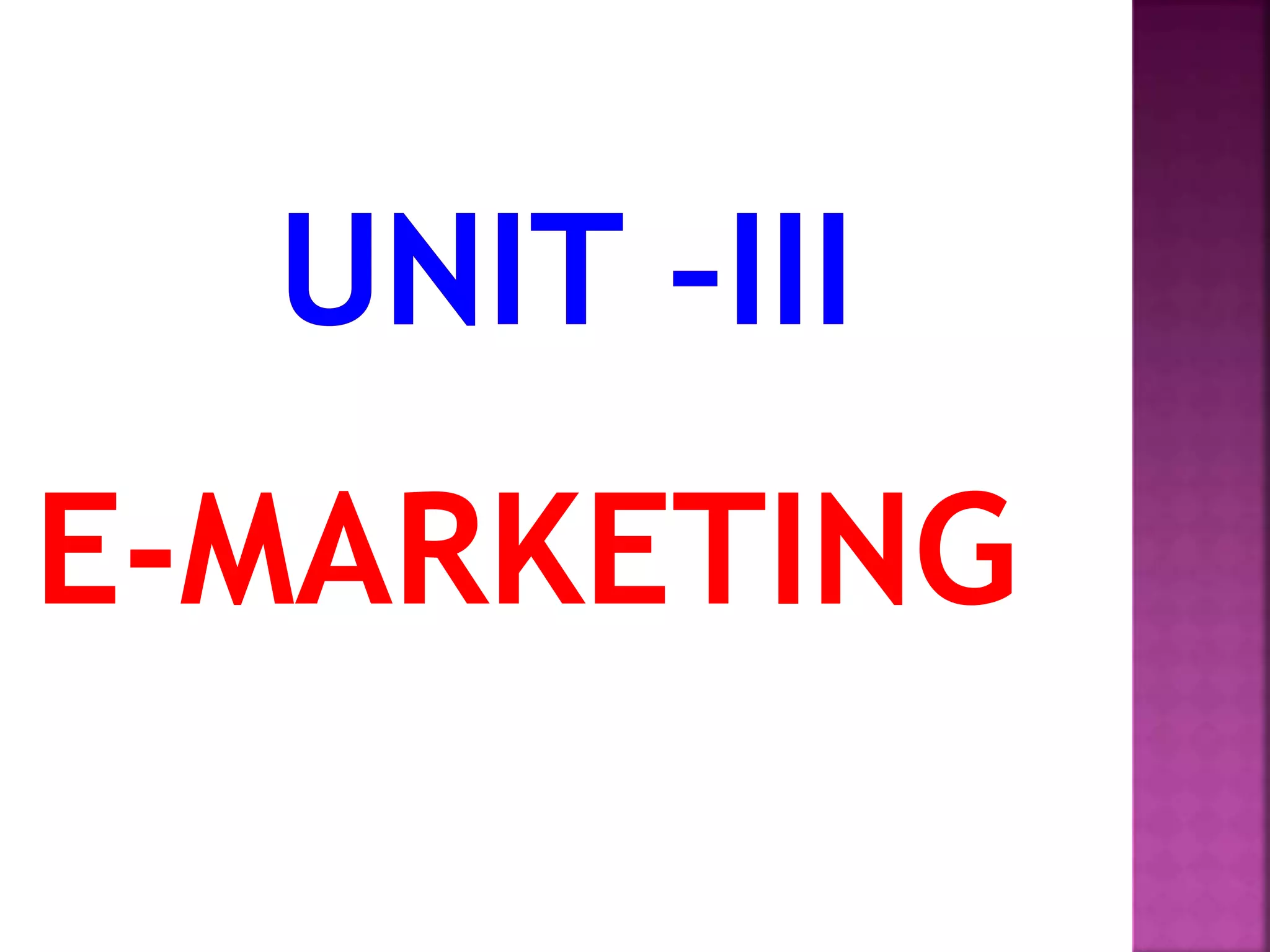 E-MARKETING
 