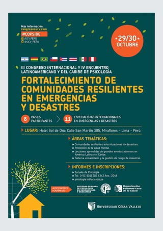 Iii congreso internacional y iv encuentro latinoamericano y del caribe de psicología